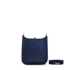 A BLEU NUIT CLÉMENCE LEATHER ÉVELYNE TPM WITH GOLD HARDWARE