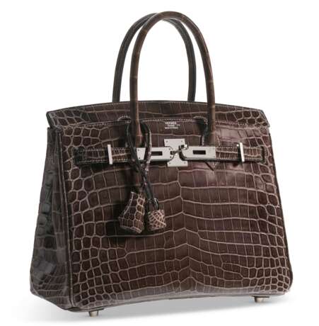 HERMÈS. A SHINY GRAPHITE NILOTICUS CROCODILE BIRKIN 30 WITH PALLADIUM HARDWARE - photo 2