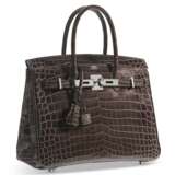 HERMÈS. A SHINY GRAPHITE NILOTICUS CROCODILE BIRKIN 30 WITH PALLADIUM HARDWARE - photo 2