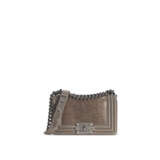 CHANEL. A BRONZE LIZARD & LAMBSKIN LEATHER SMALL BOY BAG WITH RUTHENIUM HARDWARE - photo 1