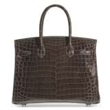 HERMÈS. A SHINY GRAPHITE NILOTICUS CROCODILE BIRKIN 30 WITH PALLADIUM HARDWARE - photo 3