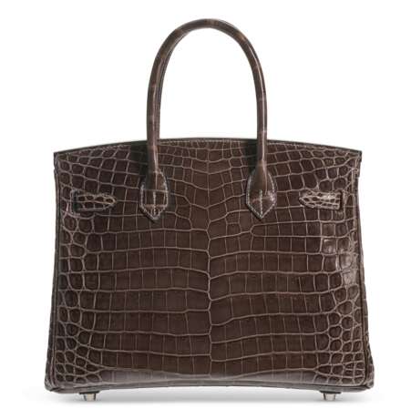 HERMÈS. A SHINY GRAPHITE NILOTICUS CROCODILE BIRKIN 30 WITH PALLADIUM HARDWARE - photo 3