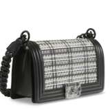 CHANEL. A LIMITED EDITION WOVEN PVC & BLACK LAMBSKIN LEATHER SMALL BOY BAG WITH BLACK HARDWARE - photo 2