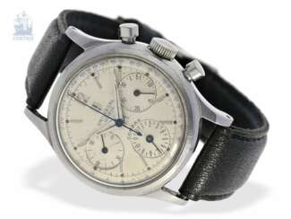 Armbanduhr: seltener Stahl-Chronograph, um 1950, Universal Geneve "Compax", seltene Referenz 22278