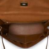 HERMÈS. A TOILE & NATUREL PEAU PORC SELLIER KELLY 40 WITH GOLD HARDWARE - Foto 4
