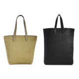 HERMÈS. A SET OF TWO: A BLACK AHMEDABAD MM TOTE AND A BEIGE & VERT ANIS CHENNAI GM TOTE - фото 1