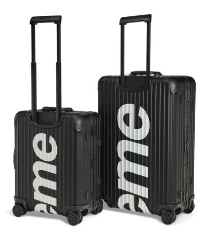 Rimowa X Supreme. A PAIR OF LIMITED EDITION BLACK ALUMINUM SUITCASES - фото 4