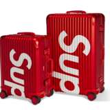 Rimowa X Supreme. A PAIR OF LIMITED EDITION RED ALUMINUM SUITCASES - фото 1