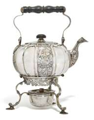A Russian silver kettle-on-stand, Moscow, 1757
