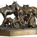 Binding the wolf: a bronze figural group, cast by Woerffel, after the model by Nikolai Lieberich (1828-1883), 1884 - photo 1