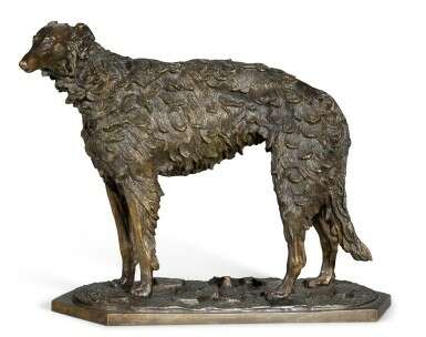 Standing Borzoi: a bronze figure, after the model by Nikolai Lieberich (1828-1883), late 19th century - photo 1