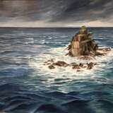 Rock (Скала) Canvas on the subframe Oil paint Marine art Russia 2021 - photo 1