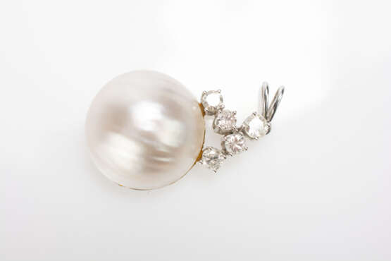 Schmuckset mit Mabé-Perlen und Brillantbesatz - Foto 6