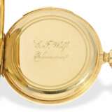 Taschenuhr: frühe Patek Philippe Goldsavonnette mit seltener Komplikation, PP No. 46074 mit Achtelrepetition, ca.1875 - photo 4