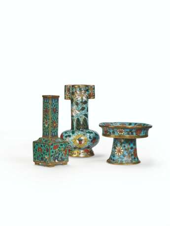 VASE D`ARCHER EN EMAUX CLOISONNES - Foto 1