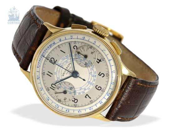 Armbanduhr: seltener, früher, großer Universal Geneve Compur Goldchronograph mit Telemeterschnecke, ca.1940 - photo 3