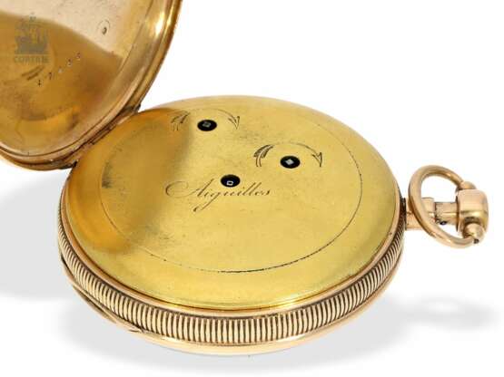 Taschenuhr: extrem seltene französische Taschenuhr mit Repetition und Seconde Morte, Lepaute Paris, Horloger de l'Empereur, ca.1810 - фото 2