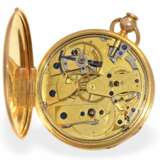 Taschenuhr: extrem seltenene Taschenuhr mit Repetition und springendem Stundenzeiger, Le Roy Paris No. 4022, um 1825 - photo 3