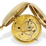 Taschenuhr: extrem seltene Blindenuhr-Goldsavonnette, 18K Gold, englische Hallmarks 1840, James Mangan Cork, No.415 - фото 3