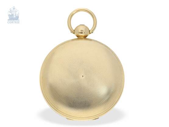 Taschenuhr: extrem seltene Blindenuhr-Goldsavonnette, 18K Gold, englische Hallmarks 1840, James Mangan Cork, No.415 - фото 6