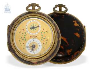 Taschenuhr: außergewöhnliche osmanische Karossenuhr mit Datum und 3 Gehäusen, George Prior London No.24609, ca. 1800