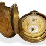Taschenuhr: außergewöhnliche osmanische Karossenuhr mit Datum und 3 Gehäusen, George Prior London No.24609, ca. 1800 - Foto 6