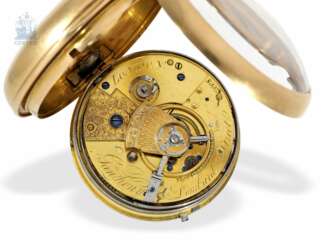 Taschenuhr: extrem schweres englisches Taschenchronometer mit Duplexhemmung und Repetition, Richard Ganthony London No.2008, Hallmarks 1813