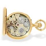 Taschenuhr: technisch hochinteressantes, frühes Schweizer Taschenchronometer mit Kette & Schnecke und besonderem Aufzugsmechanismus, Schweiz um 1860 - photo 8