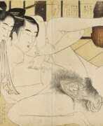 Чокёсай Эйри (1789-1801). 13 prints of the shunga series "Fumi no kiyogaki"