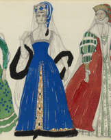 Costume Design for Three Women Dancing a Polonaise in Mussorgsky's Opera