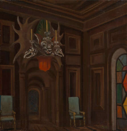 SHUKHAEV, VASILY. Hall in the President von Walter's House, Set Design for Schiller's "Kabale und Liebe" - Foto 1