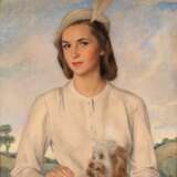 SORINE, SAVELY. Portrait of a Lady with a Terrier - Foto 1