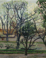 Blooming Magnolias. The Garden in Spring