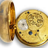 Taschenuhr/Karossenuhr: museale, außergewöhnlich große Emailleuhr mit Perlenbesatz, gefertigt für den chinesischen Markt, Uhrmacher des Kaisers von China Qianlong, Timothy Williamson London, um 1780 - photo 8