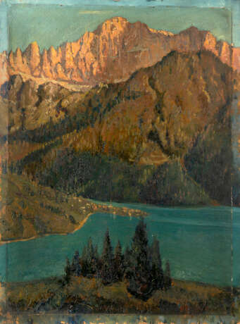 Luigi Zago. Monte Civetta e il Lago di Alleghe - фото 1
