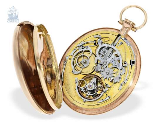 Taschenuhr: museale, extrem seltene ovale Taschenuhr mit Repetition, signiert Breguet a Paris, um 1800 - photo 4