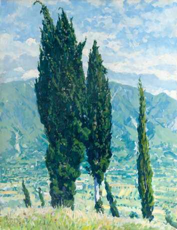Teodoro Wolf-Ferrari. Mattino. San Zenone degli Ezzelini dal Monte della Madonna verso il Grappa 20 giugno 1942 - Foto 1