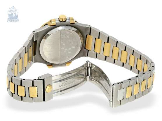 Armbanduhr: hochfeine, automatische Herrenuhr, Patek Philippe Nautilus Ref.3800/1 Stahl/Gold, ca.1984 - photo 2