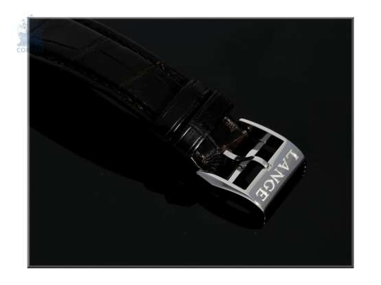 Armbanduhr: hochfeine A . Lange & Söhne "Langematik Perpetual Platin Ref.310.025", 2007/2008 mit Box und Zertifikat - фото 6