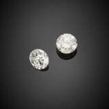 Lot of two round brilliant cut diamonds - photo 1