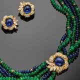 Bi-coloured gold jewelry set comprising - фото 1