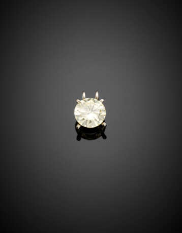 Round brilliant cut ct. 2.44 diamond white gold pendant - фото 2