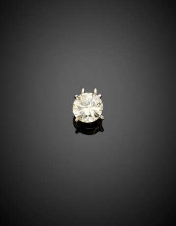 Round brilliant cut ct. 2.56 diamond white gold pendant - photo 2