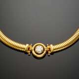Yellow gold tubogas necklace - фото 1