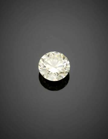 Round brilliant cut ct. 4.27 diamond white gold pendant - фото 1