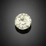 Round old european cut ct. 5.88 diamond platinum ring - Foto 3