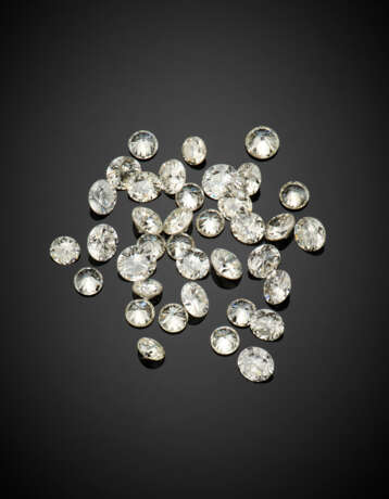 Lot of several round diamonds - Foto 1