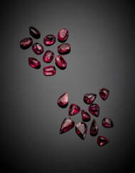 Lot of several rubies of various shapes and size 