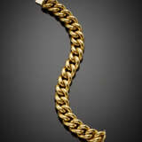 Yellow gold groumette link bracelet - photo 1