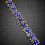 White gold diamond and enamel modular bracelet - фото 1
